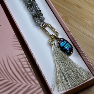 Genuine Labradorite & Abalone Shell Necklace by BP Bomb Party | A Moment’s Gaze